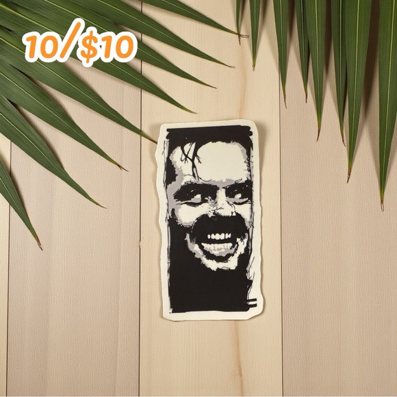 Other - THE SHINING JACK TORRANCE DOOR STICKER – BLACK & WHITE | 2 1/4” MATTE FINISH